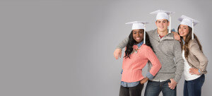 High School Graduates Wearing Caps